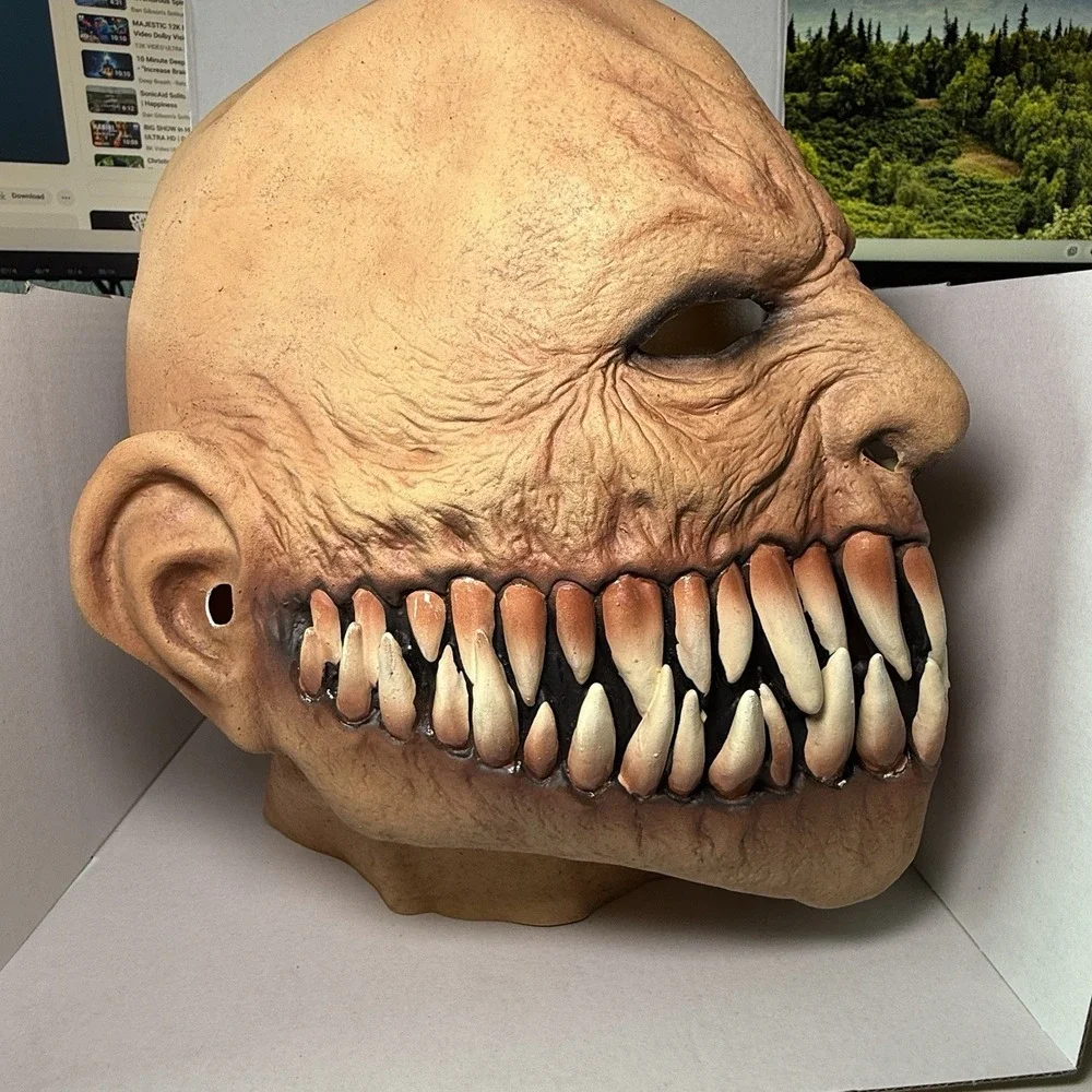 Scary Halloween Scary Teeth Mask Big Smile Party Cosplay Adult Latex